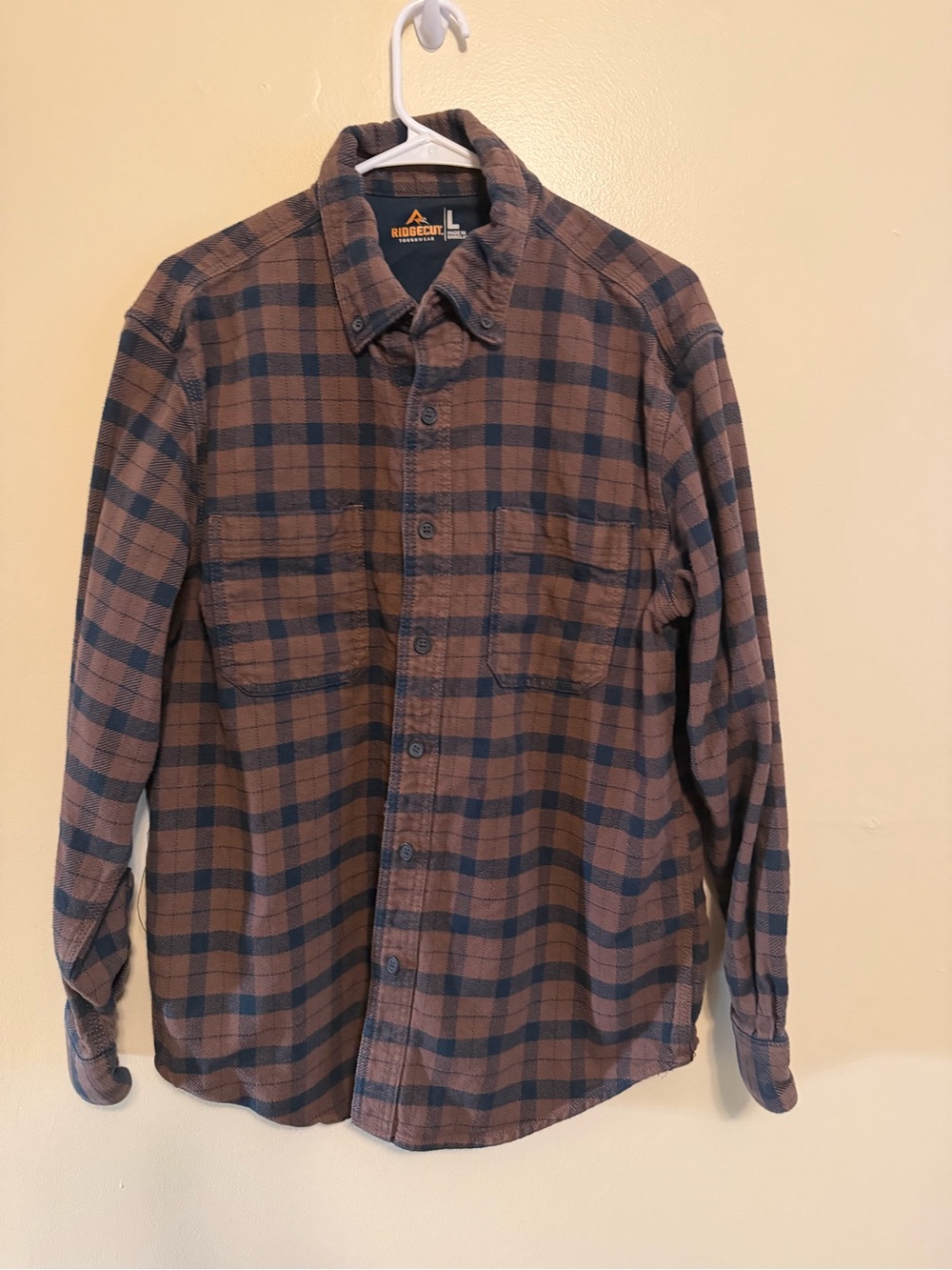 Ridgecut Brown & Navy Plaid Button-Down Shirt - Men
